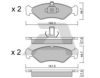 AISIN BPFO-1011 Brake Pad Set, disc brake